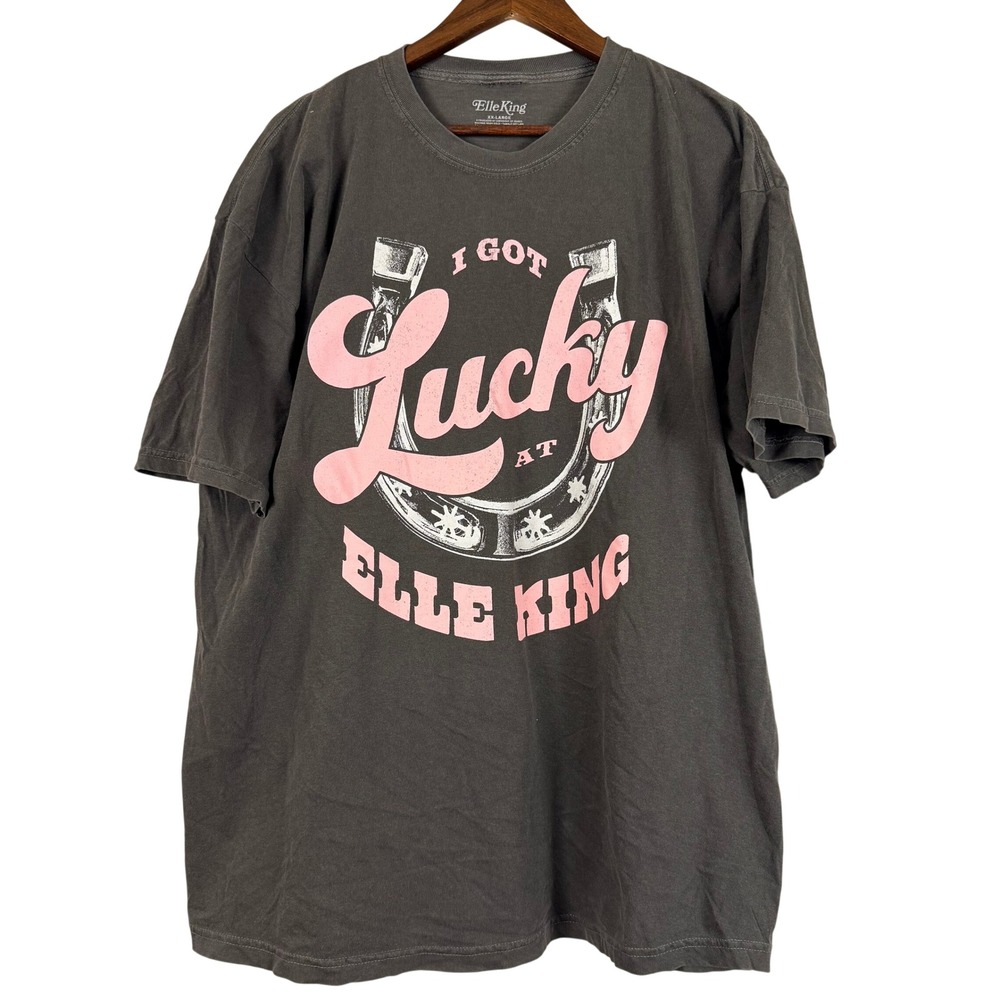 Elle King 2023 Tour T-Shirt Charcoal Gray Pink XXL